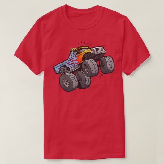 T-shirt MONSTER TRUCK Wheelie Mono  (Design devant)