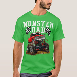 T-shirt Monster Trucks Papa Pour Birthday Kid Fête des pèr
