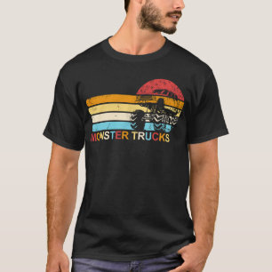 T-shirt Monster Trucks Retro Sunset Kids Monster Truck