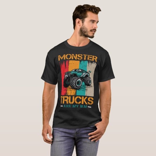 T-shirt Monster trucks sont mon action Jam et Monster truc (Devant entier)