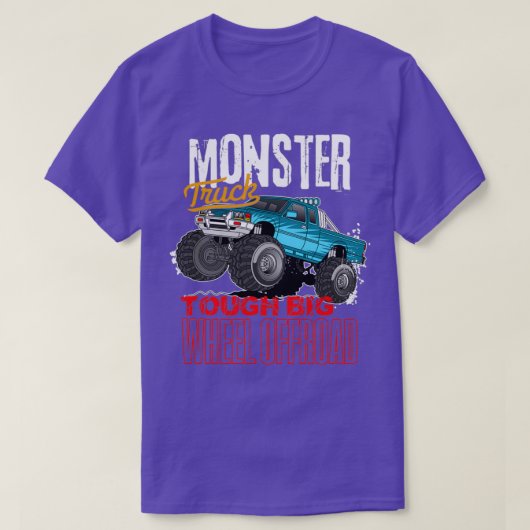 T-shirt Monster Trucks Tough Big Wheel Offroad 4x4 (Design devant)