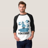 T-shirt Monsterbot ! Chemise blanche (Devant entier)