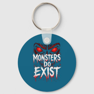 T-Shirt Monsters Bestaan Enge Ogen Tatoeage Sleutelhanger