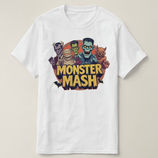 T-shirt Monsters Shirt Retro Halloween (Design devant)