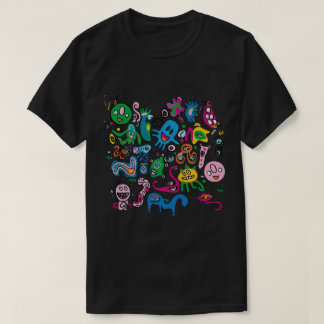 T-shirt Monstre Abstrait Coloré