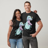 T-shirt monstre alien cartoon bleu clair (Unisexe)