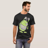 T-shirt monstre alien vert à 4 yeux (Devant entier)