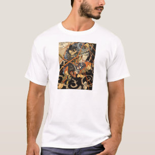 T-shirt Monstre attaquant samouraï