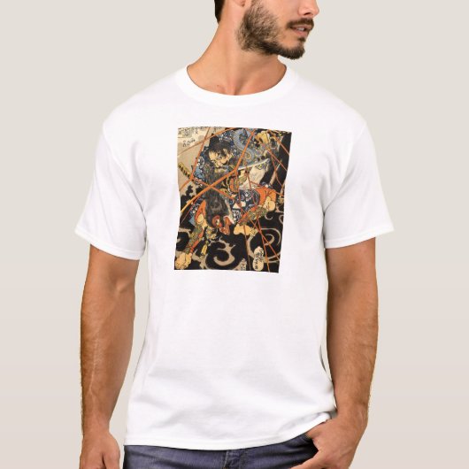 T-shirt Monstre attaquant samouraï (Devant)