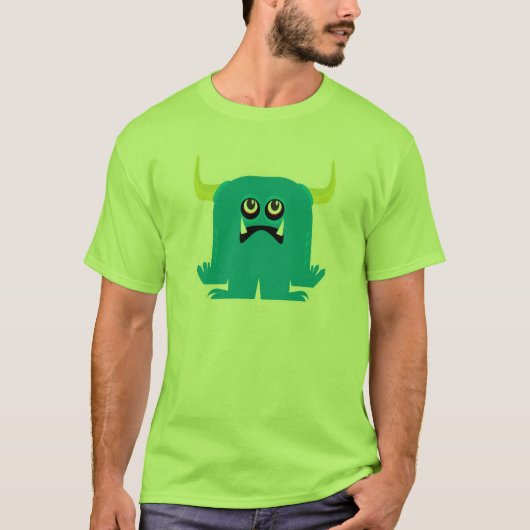 T-shirt monstre bleu (Devant)