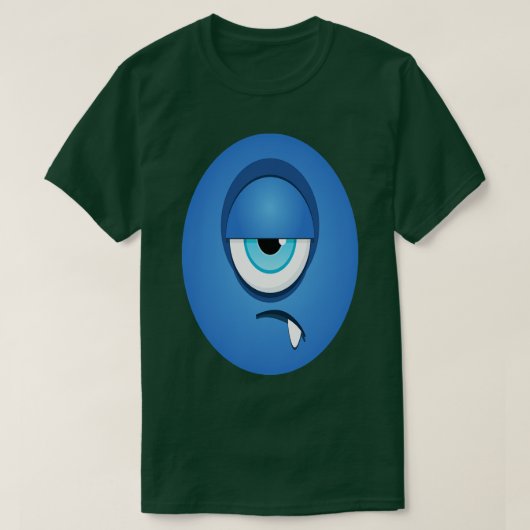T-shirt Monstre Bleu Borgne Mignons Monstres (Design devant)