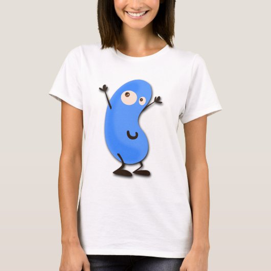T-shirt Monstre bleu mignon d'haricot (Devant)