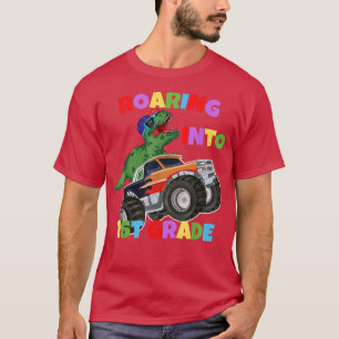 T-shirt Monstre Camion Dinosaure T-rex Rugissant en 1re An