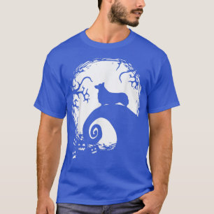 T-shirt Monstre Classique Halloween Corgi Et Lune