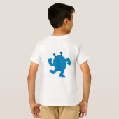 T-shirt Monstre d'anniversaire bleu (Dos entier)