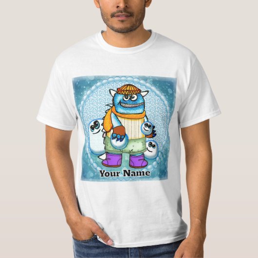 T-shirt Monstre de Boule de Neige (Devant)