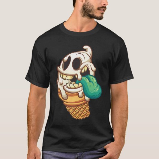 T-shirt Monstre de Camion de Glace Zombie (Devant)