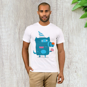 T-shirt Monstre de dessin animé bleu avec Casquette de fêt