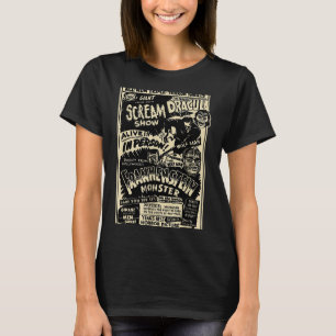 T-shirt Monstre de film d'horreur Momie Dracula Loup-garou