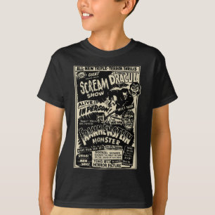 T-shirt Monstre de film d'horreur Mummy Dracula Werewolf F