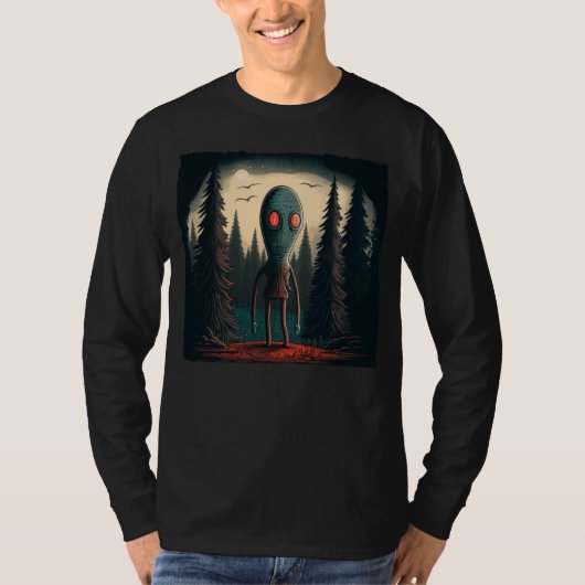 T-shirt Monstre de Flatwoods Braxie 1952 Alien Cryptide Ef (Devant)