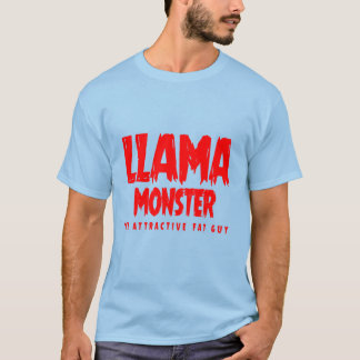 T-shirt monstre de lama (le gros type attirant)