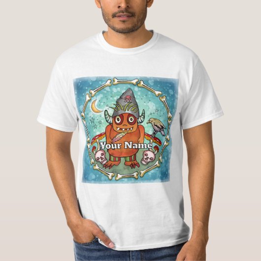 T-shirt Monstre de Magicien Sombre (Devant)