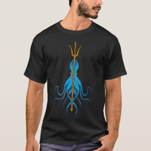 T-shirt Monstre de mer Kraken Trident Pirate Cadeau Octopu