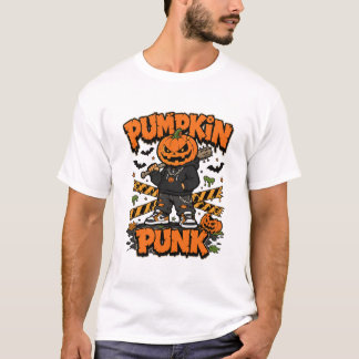 T-shirt Monstre de rue d'Halloween Pumpkin Punk
