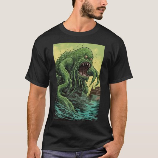 T-shirt Monstre de slime vert (Devant)