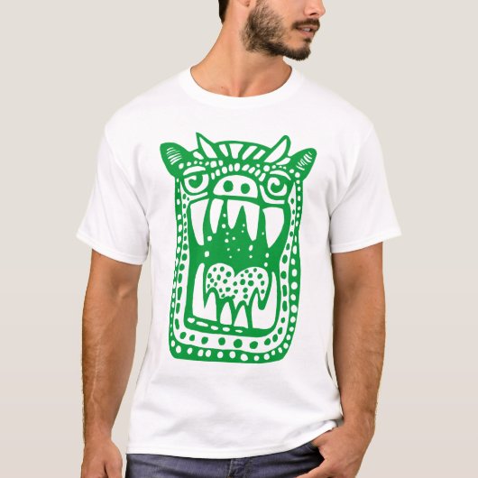 T-shirt Monstre d'horreur - Vert herbe (Devant)