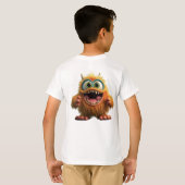T-shirt monstre drôle pour les enfants (Dos entier)