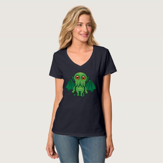 T-shirt Monstre du Cthulhu vert (Devant entier)