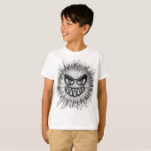 T-shirt Monstre effrayant d'Halloween (Devant entier)