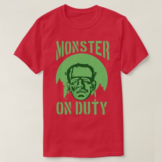 T-SHIRT MONSTRE EN SERVICE (Design devant)