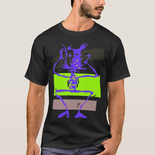 T-shirt Monstre Figure Crazy Stick (Devant)