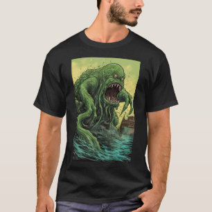 T-shirt Monstre mince vert