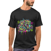 T-Shirt Monstre Néon Graffiti – Bête d'Art de Rue