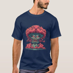 T-Shirt Monstre Nuage Champignon Rouge
