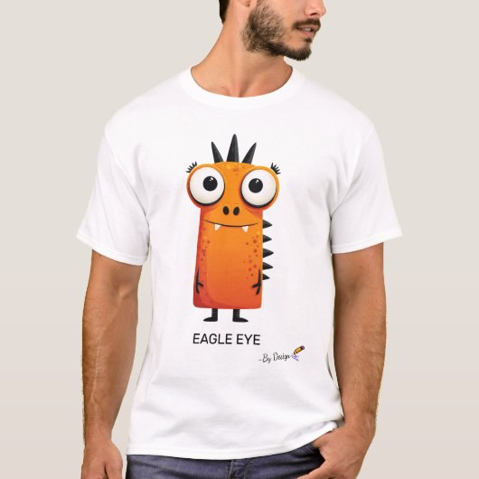 T-shirt Monstre Orange | ŒIL DE L'AIGLE - De Conception |  (Devant)