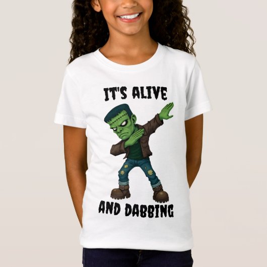 T-Shirt Monstre pointu est vivant et dabs pour Halloween (Devant)