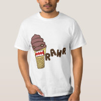Monstre RAWR de crème glacée de chocolat