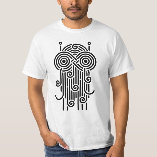 T-shirt Monstre Spaghetti Volant (lignes) (Devant)