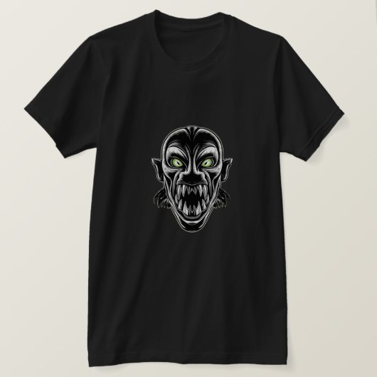 T-shirt Monstre Vampire Néon Graphique  (Design devant)