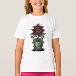 T-shirt Monstre végétal carnivore effrayant pour enfants