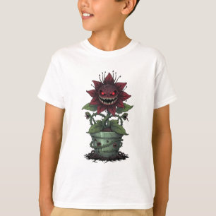 T-shirt Monstre végétal carnivore effrayant pour enfants