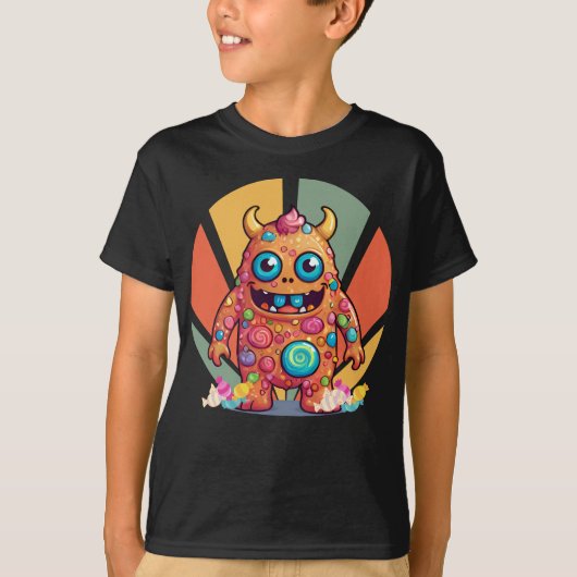 T-shirt Monstre Vibe Retro (Devant)