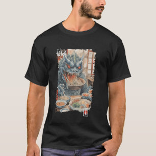 T-shirt Monstre Vintage Mange Ramen Graphiques Japonais Gu