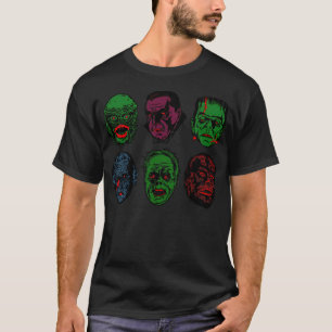 T-shirt Monstres De Film Célèbres De Mani-Yack