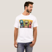 T-shirt Monstres funky d'Osaka : diffusion d'art, de joie  (Devant entier)